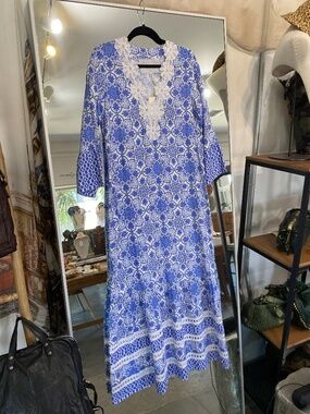 Temptation Saline Summer Blue Maxi Dress